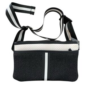 HAUTE SHORE Black and White Crossbody Bag